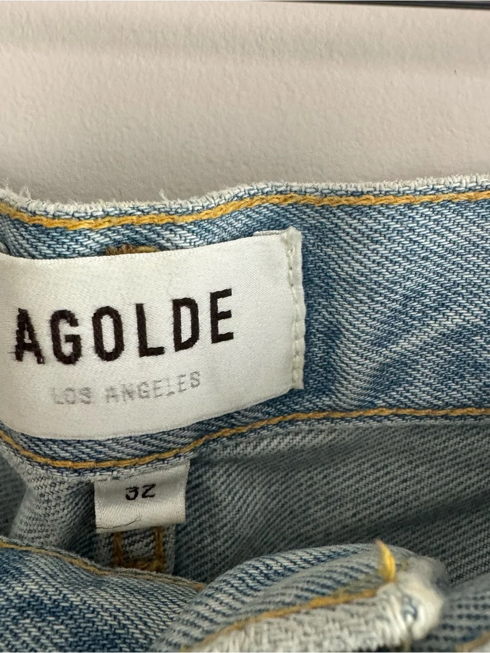 Agolde Jeans 90's Organic Cotton Jeans Size 32 Button Fly Distressed